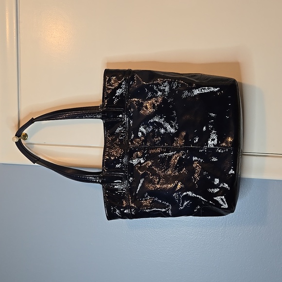 Coach Audrey Patent Leather Navy Tote NWOT - Picture 3 of 5